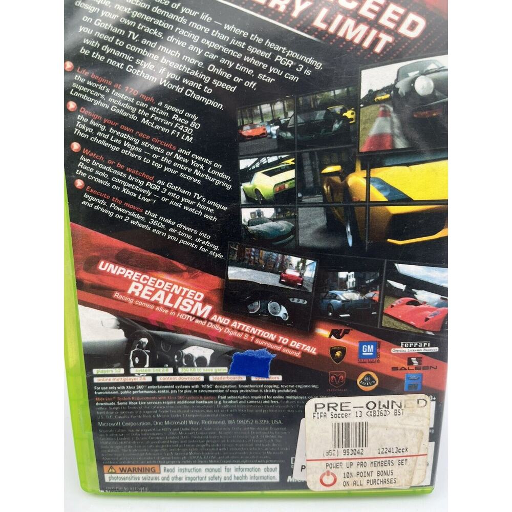 Project Gotham Racing 3 (Xbox 360, 2005) Tested + Working - Picture 3 of 6